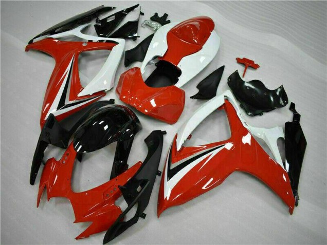 ABS Carenado Motocicleta GSXR 600 / 750 K6 06-07 - Rojo Blanco