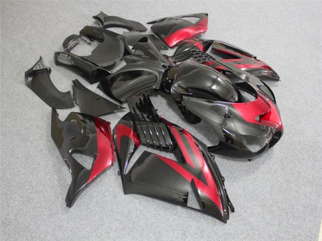 ABS Carenado Motocicleta ZX14R ZZR 1400 06-11 - Negro Rojo ABS Carenado Motocicleta ZX14R ZZR 1400 06-11 - Negro Rojo