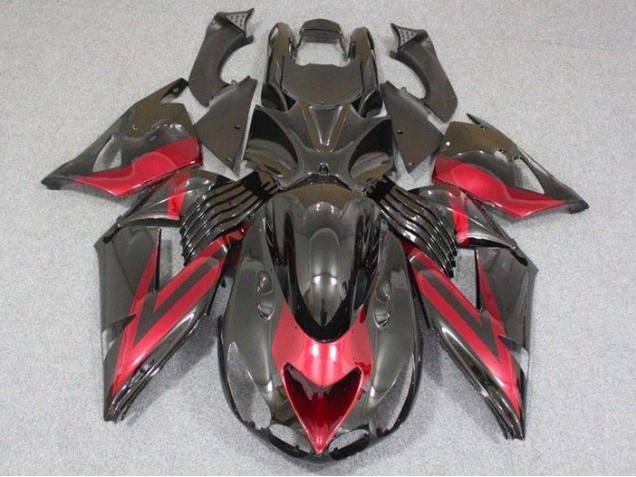 ABS Carenado Motocicleta ZX14R ZZR 1400 06-11 - Negro Rojo ABS Carenado Motocicleta ZX14R ZZR 1400 06-11 - Negro Rojo