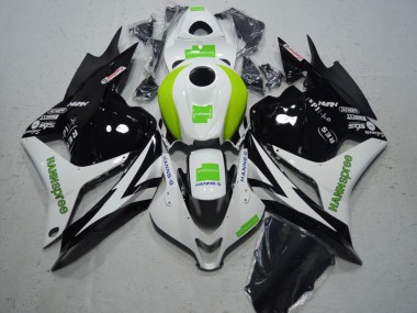 ABS Kits Carenado Moto CBR 600 RR 09-12 - Negro Blanco Verde Hannspree