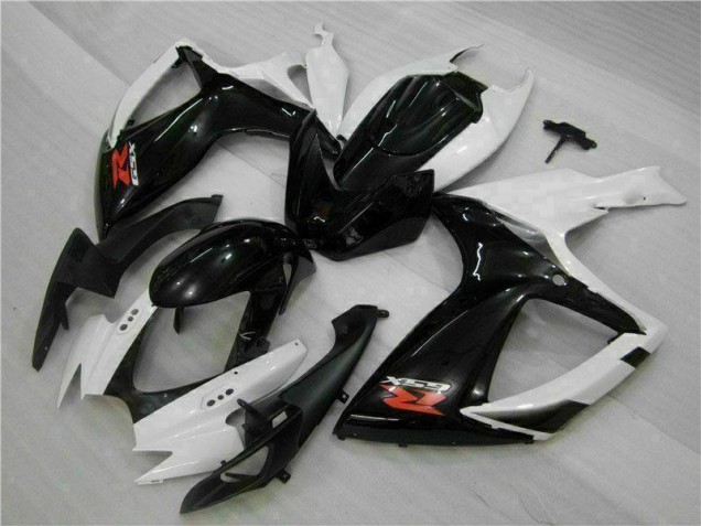 ABS Moto Plástica GSXR 600 / 750 K6 06-07 - Blanco Negro