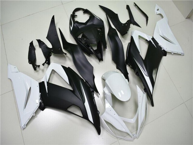 ABS Moto Plástica ZX6R 13-18 - Blanco Negro