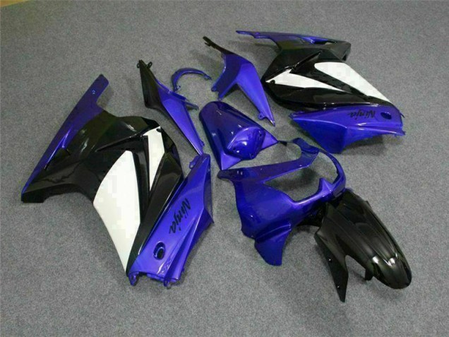 ABS Moto Plástico EX250 08-12 - Azul Blanco Negro Ninja