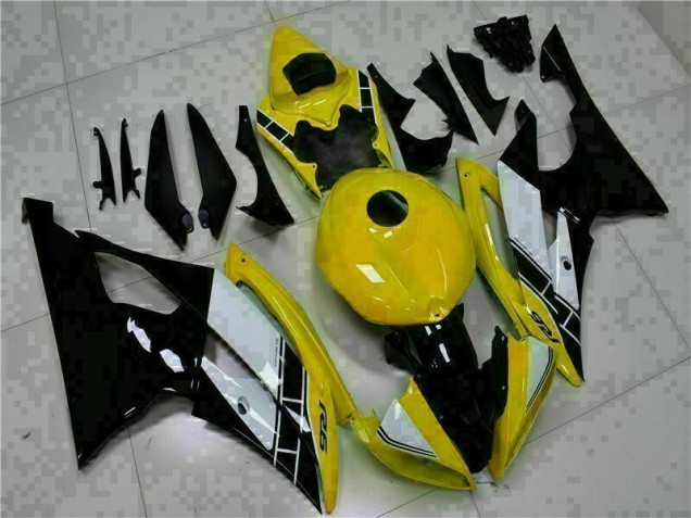 ABS Moto Plástico R6 08-16 - Amarillo Negro ABS Moto Plástico R6 08-16 - Amarillo Negro