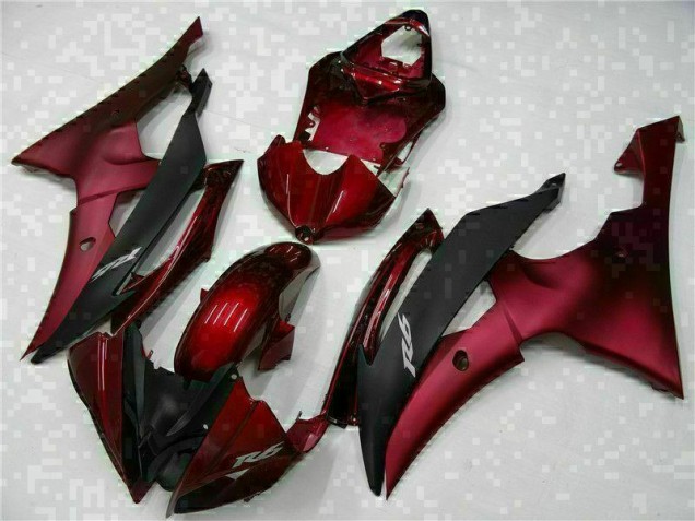 ABS Moto Plástico R6 08-16 - Rojo Negro ABS Moto Plástico R6 08-16 - Rojo Negro