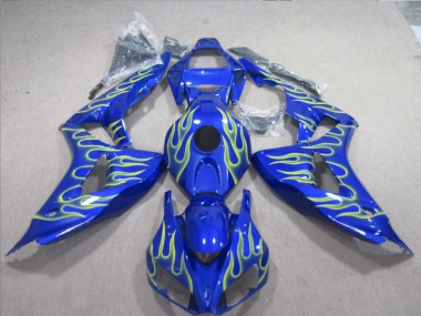 Carenado Moto CBR 1000 RR 06-07 - Azul Verde Llama