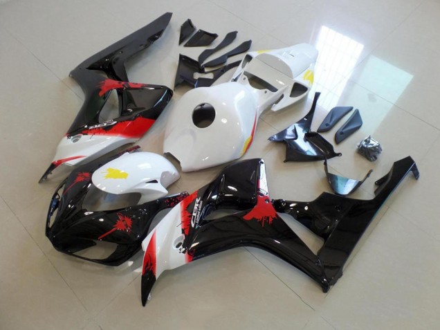 Carenado Moto CBR 1000 RR 06-07 - Blanco Negro con No Pegatinas Carenado Moto CBR 1000 RR 06-07 - Blanco Negro con No Pegatinas