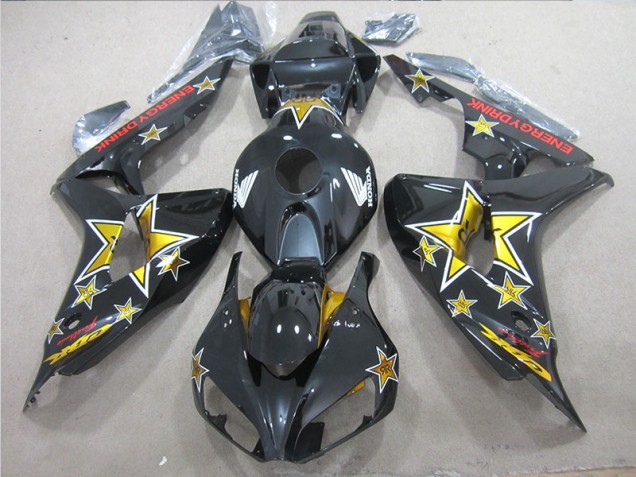Carenado Moto CBR 1000 RR 06-07 - Negro Amarillo ENERGY DRINK