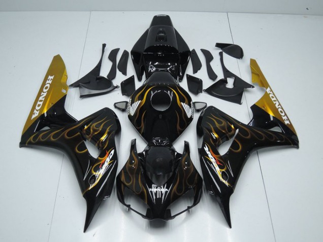 Carenado Moto CBR 1000 RR 06-07 - Negro Oro Llama