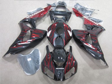Carenado Moto CBR 1000 RR 06-07 - Negro Rojo Llama