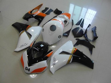 Carenado Moto CBR 1000 RR 08-11 - Blanco & Negro & Naranja Carrera
