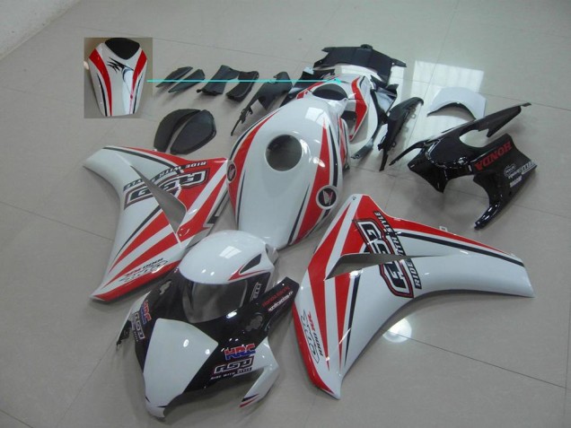 Carenado Moto CBR 1000 RR 08-11 - Blanco Rojo Rsd Carenado Moto CBR 1000 RR 08-11 - Blanco Rojo Rsd