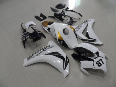 Carenado Moto CBR 1000 RR 08-11 - Negro y blanco y dorado