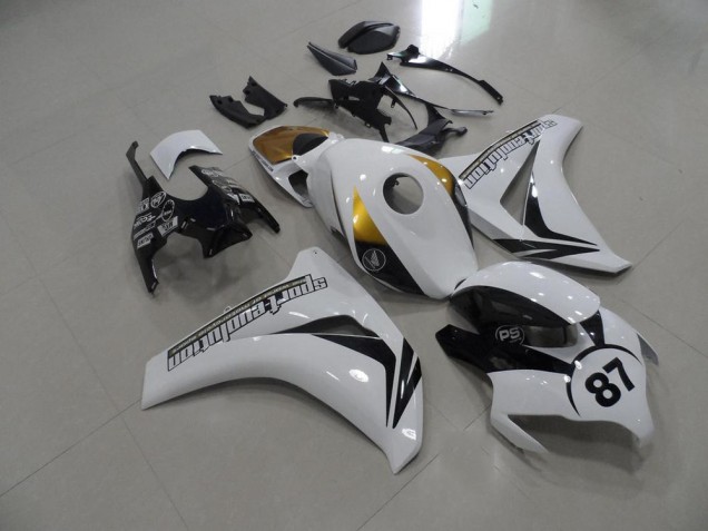 Carenado Moto CBR 1000 RR 08-11 - Negro y blanco y dorado