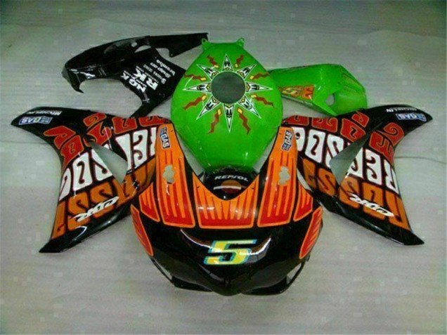 Carenado Moto CBR 1000 RR 08-11 - Verde Naranja Carenado Moto CBR 1000 RR 08-11 - Verde Naranja