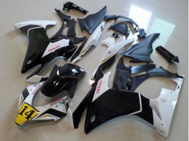 Carenado Moto CBR 500 RR 13-15 - Negro Blanco Denso Rizoma 14