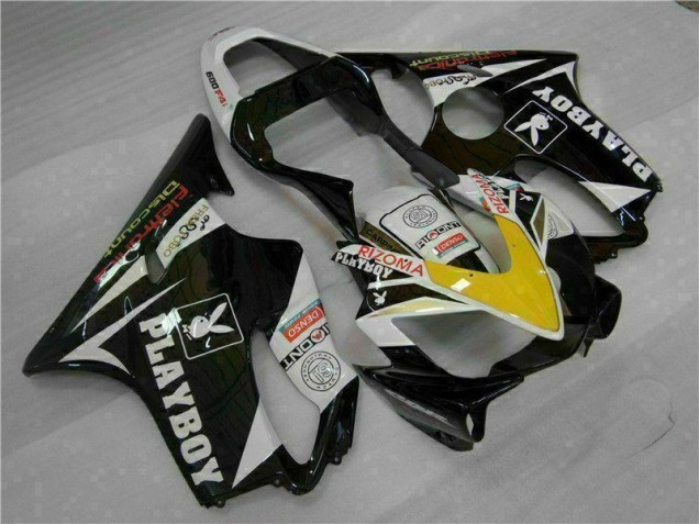 Carenado Moto CBR 600 F4i 01-03 - Amarillo Plata Negro Playboy Carenado Moto CBR 600 F4i 01-03 - Amarillo Plata Negro Playboy