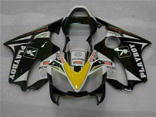 Carenado Moto CBR 600 F4i 01-03 - Amarillo Plata Negro Playboy Carenado Moto CBR 600 F4i 01-03 - Amarillo Plata Negro Playboy