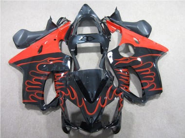 Carenado Moto CBR 600 F4i 01-03 - Negro Rojo Llama