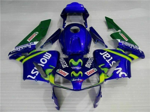 Carenado Moto CBR 600 RR 03-04 - Azul Verde Movistar Castrol