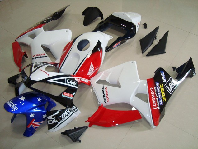 Carenado Moto CBR 600 RR 03-04 - Blanco Negro Rojo Lee Carenado Moto CBR 600 RR 03-04 - Blanco Negro Rojo Lee