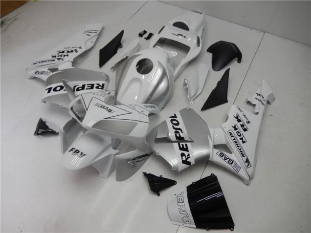 Carenado Moto CBR 600 RR 03-04 - Plata Blanco Negro Repsol
