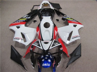 Carenado Moto CBR 600 RR 05-06 - Blanco Rojo Azul Lee
