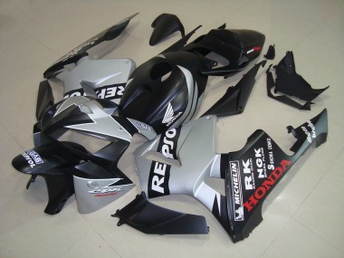 Carenado Moto CBR 600 RR 05-06 - Negro Mate Plata Repsol