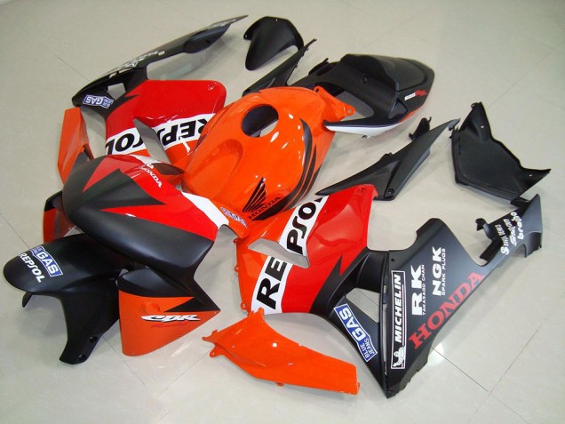 Carenado Moto CBR 600 RR 05-06 - Negro Mate Repsol Carrera