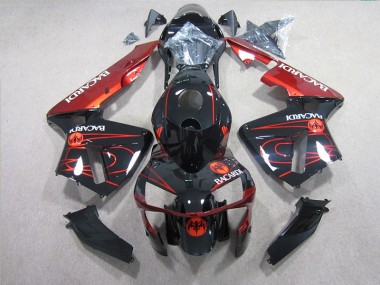 Carenado Moto CBR 600 RR 05-06 - Negro Rojo BACARDI
