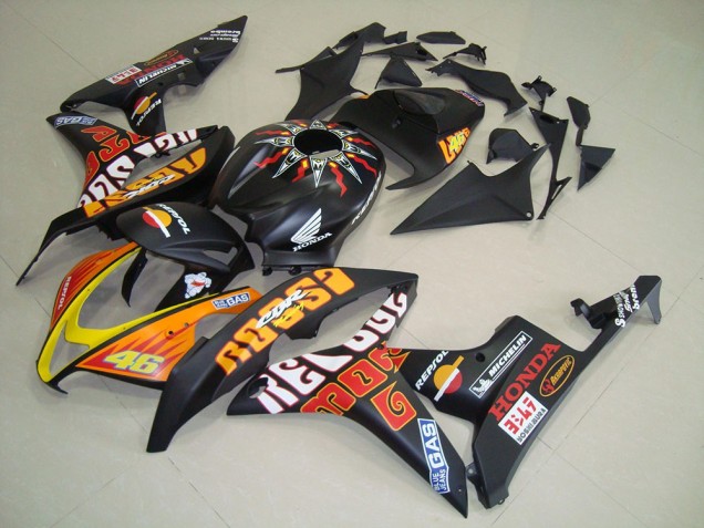 Carenado Moto CBR 600 RR 07-08 - Negro Mate Rossi