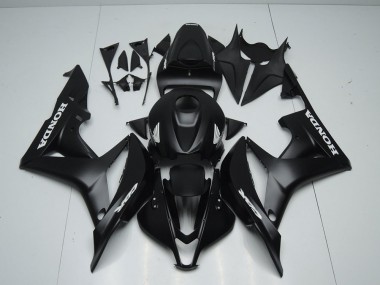 Carenado Moto CBR 600 RR 07-08 - Negro Mate con Blanco Pegatinas