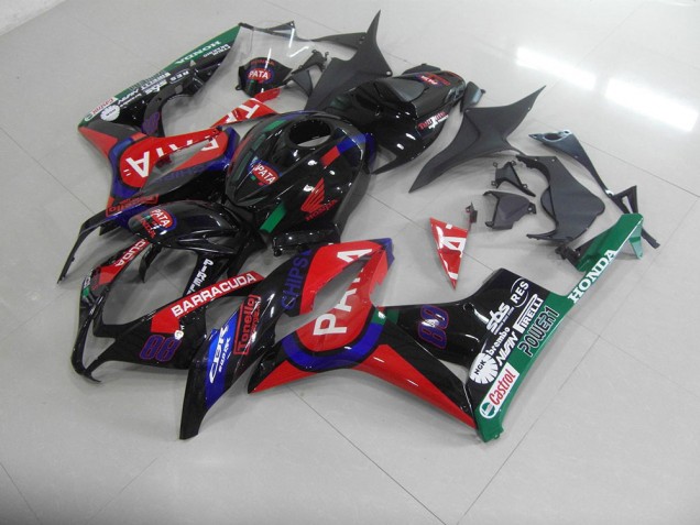 Carenado Moto CBR 600 RR 07-08 - Negro Rojo Pata Carenado Moto CBR 600 RR 07-08 - Negro Rojo Pata