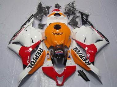 Carenado Moto CBR 600 RR 09-12 - Naranja Rojo Blanco Repsol