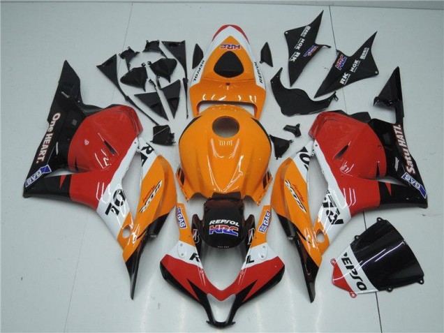 Carenado Moto CBR 600 RR 09-12 - Naranja Rojo Negro Repsol