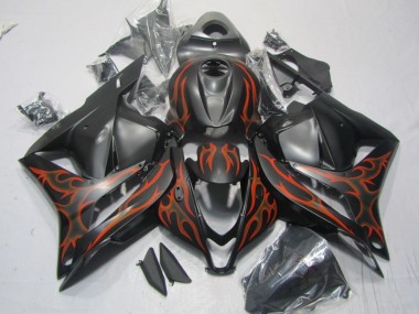 Carenado Moto CBR 600 RR 09-12 - Negro Naranja Llama