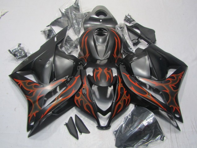 Carenado Moto CBR 600 RR 09-12 - Negro Naranja Llama