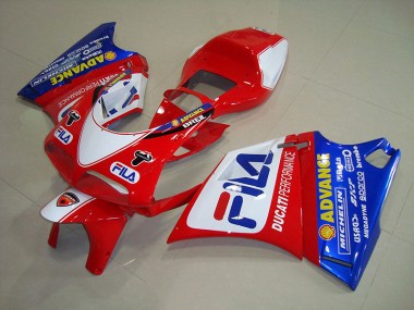 Carenado Moto Ducati 748 93-05 - Rojo Azul Fila