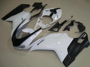 Carenado Moto Ducati 848 1098 1198 07-14 - Blanco Negro Mate