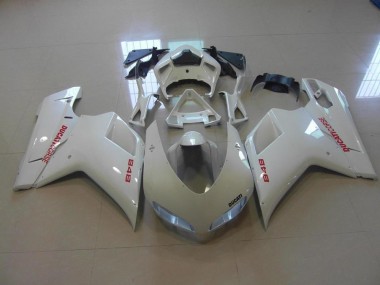 Carenado Moto Ducati 848 1098 1198 07-14 - Blanco Perla Rojo Calcomanías