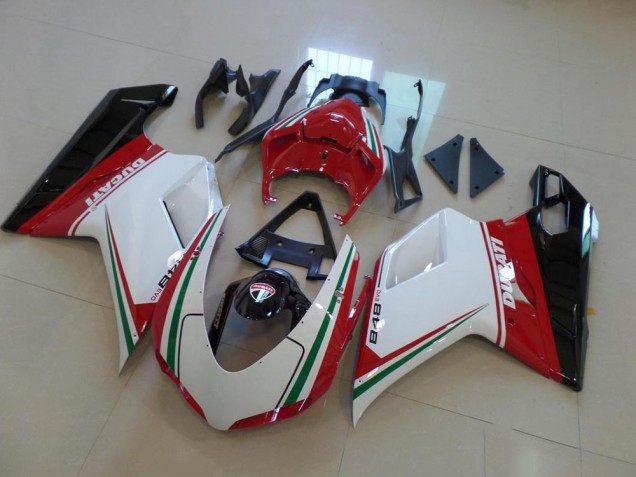 Carenado Moto Ducati 848 1098 1198 07-14 - Blanco Rojo