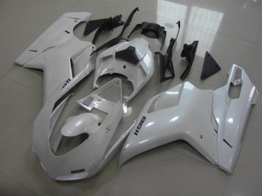 Carenado Moto Ducati 848 1098 1198 07-14 - Pear Blanco Negro Calcomanías