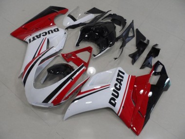 Carenado Moto Ducati 848 1098 1198 07-14 - Rojo Blanco Negro