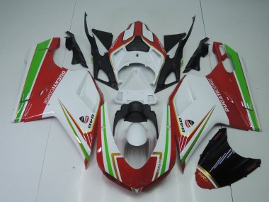 Carenado Moto Ducati 848 1098 1198 07-14 - Rojo Blanco & Verde