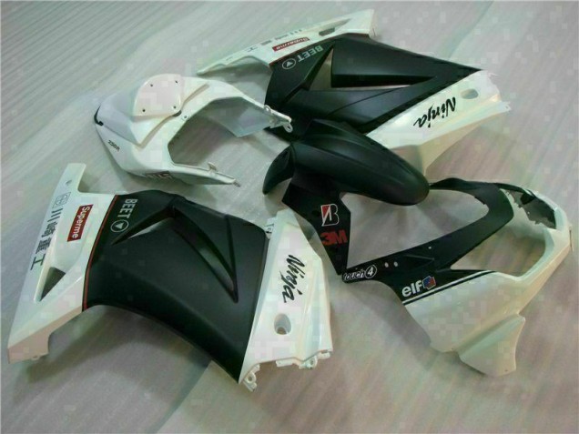 Carenado Moto EX250 08-12 - Blanco Negro Ninja 3M