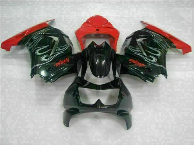 Carenado Moto EX250 08-12 - Negro Rojo Ninja
