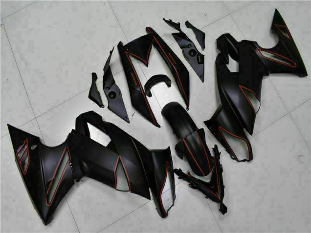 Carenado Moto EX650 09-11 - Negro Rojo