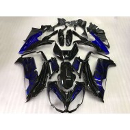 Carenado Moto EX650 12-16 - Llama azul negra