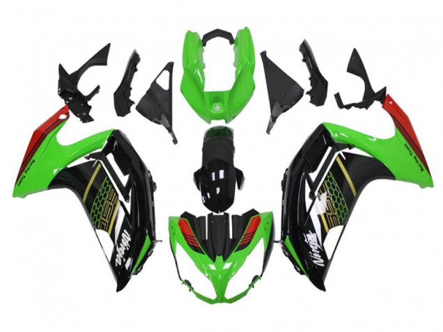 Carenado Moto EX650 12-16 - Verde Negro