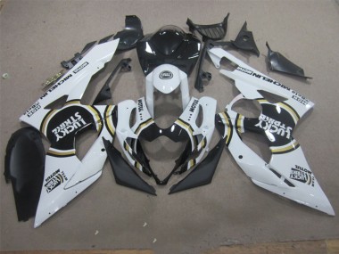 Carenado Moto GSXR 1000 K5 05-06 - Blanco Lucky Strike Negro Motul